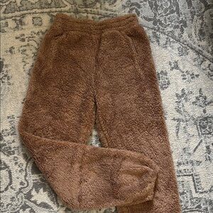 Cozy Brown Fleece Joggers